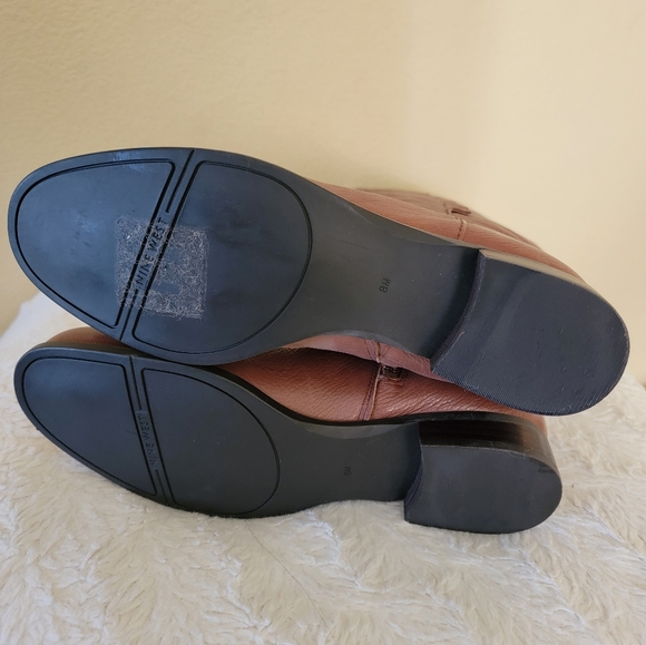 New Nine West Logano Leather Riding Boots - Picture 5 of 6